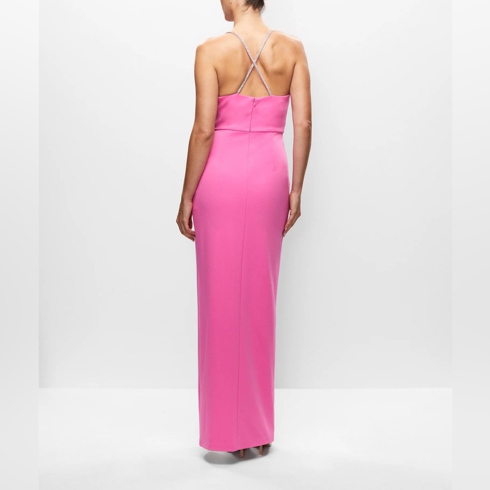 NWT Adrianna Papell Elegant Pink Evening Gown - Picture 2 of 8
